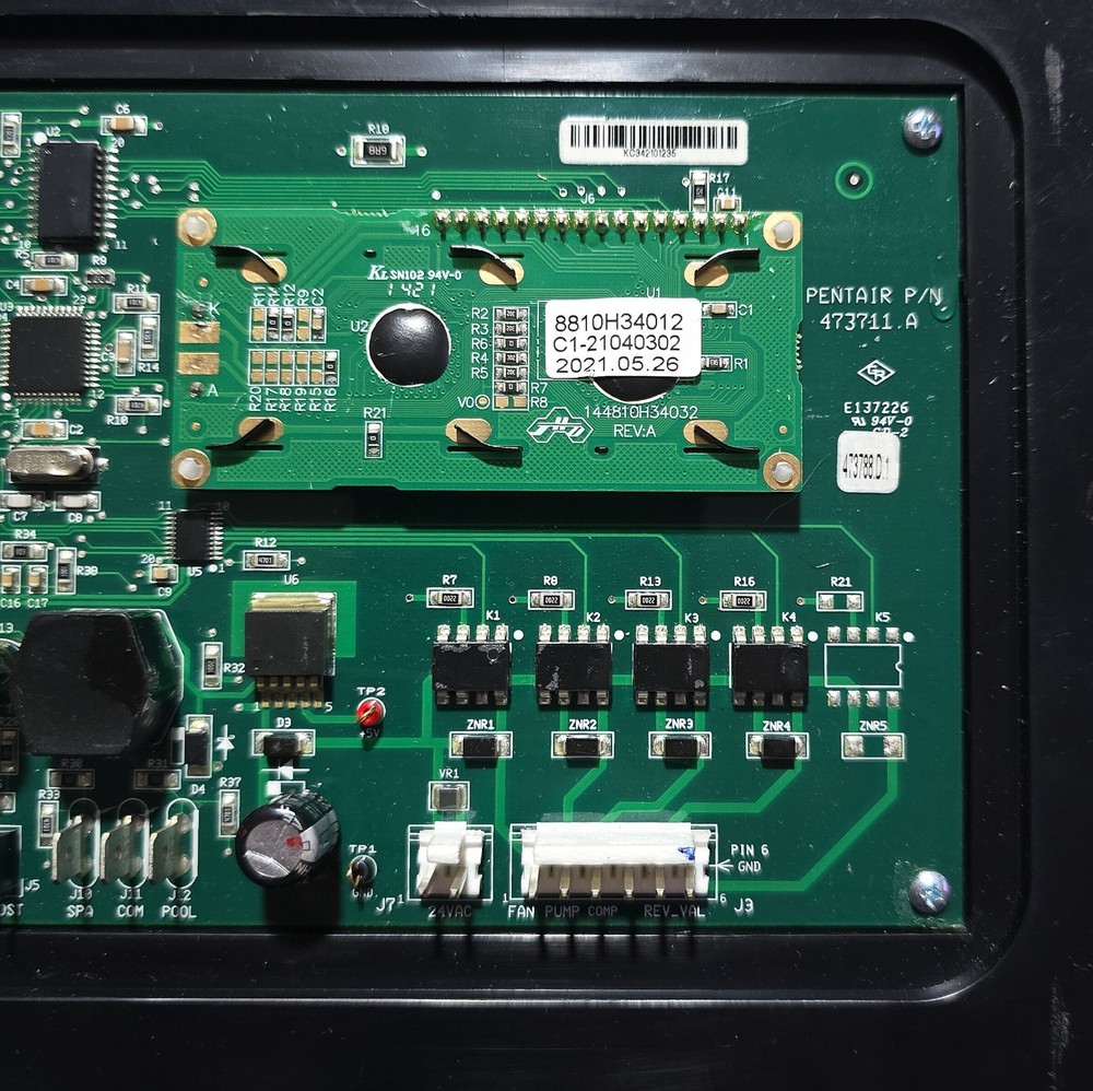 Pentair UltraTemp Heat Pump Control Board Panel Assembly 473711 - Working