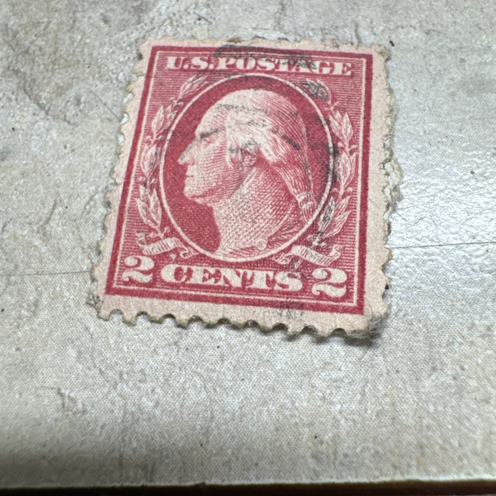 Very Rare 1912 George Washington Red 2 Cent Postage Stamp