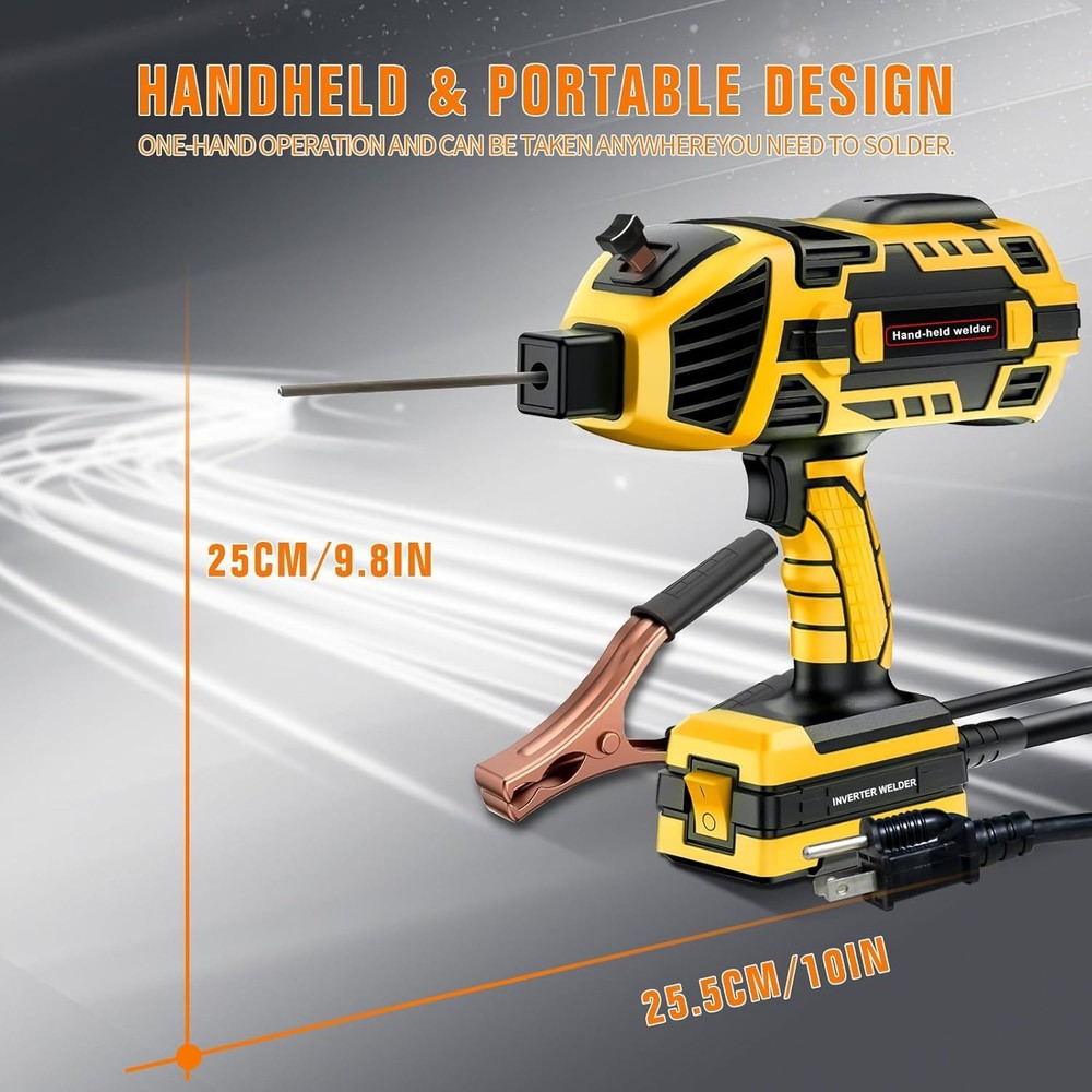 Portable 110V Handheld Welding Machine with IGBT Inverter & 5 Variable Settings
