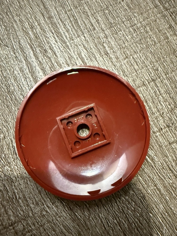 dark red LEGO inverted solid stud disk reddish brown 6x6 antenna