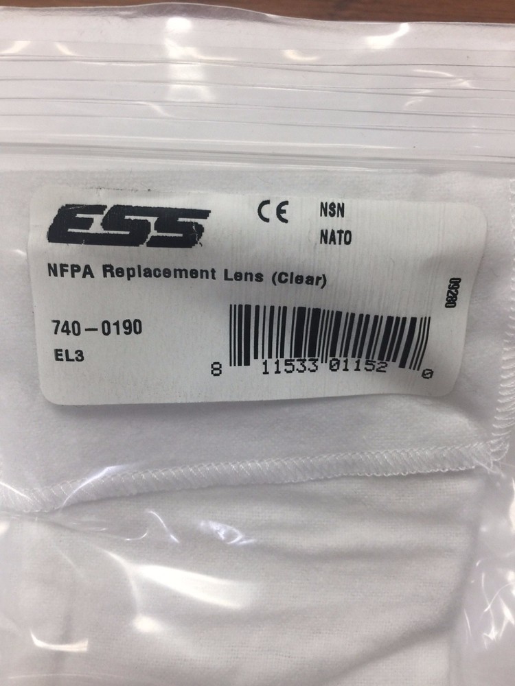 NEW* ESS Innerzone Goggle Clear Replacement Lens (NFPA Compliant)