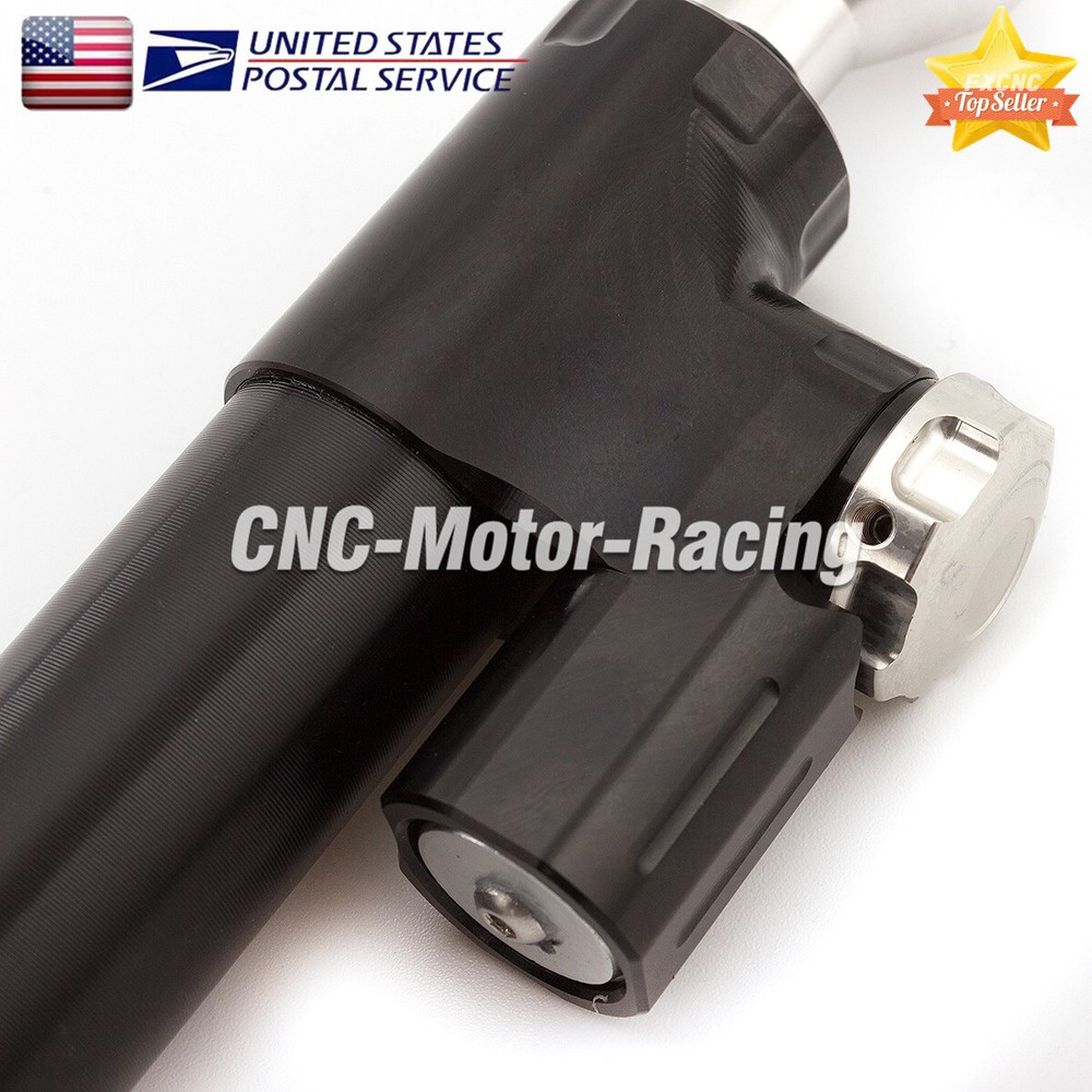 CNC Adjustable Steering Damper Stabilizer Linear Universal 255mm Aluminum Black