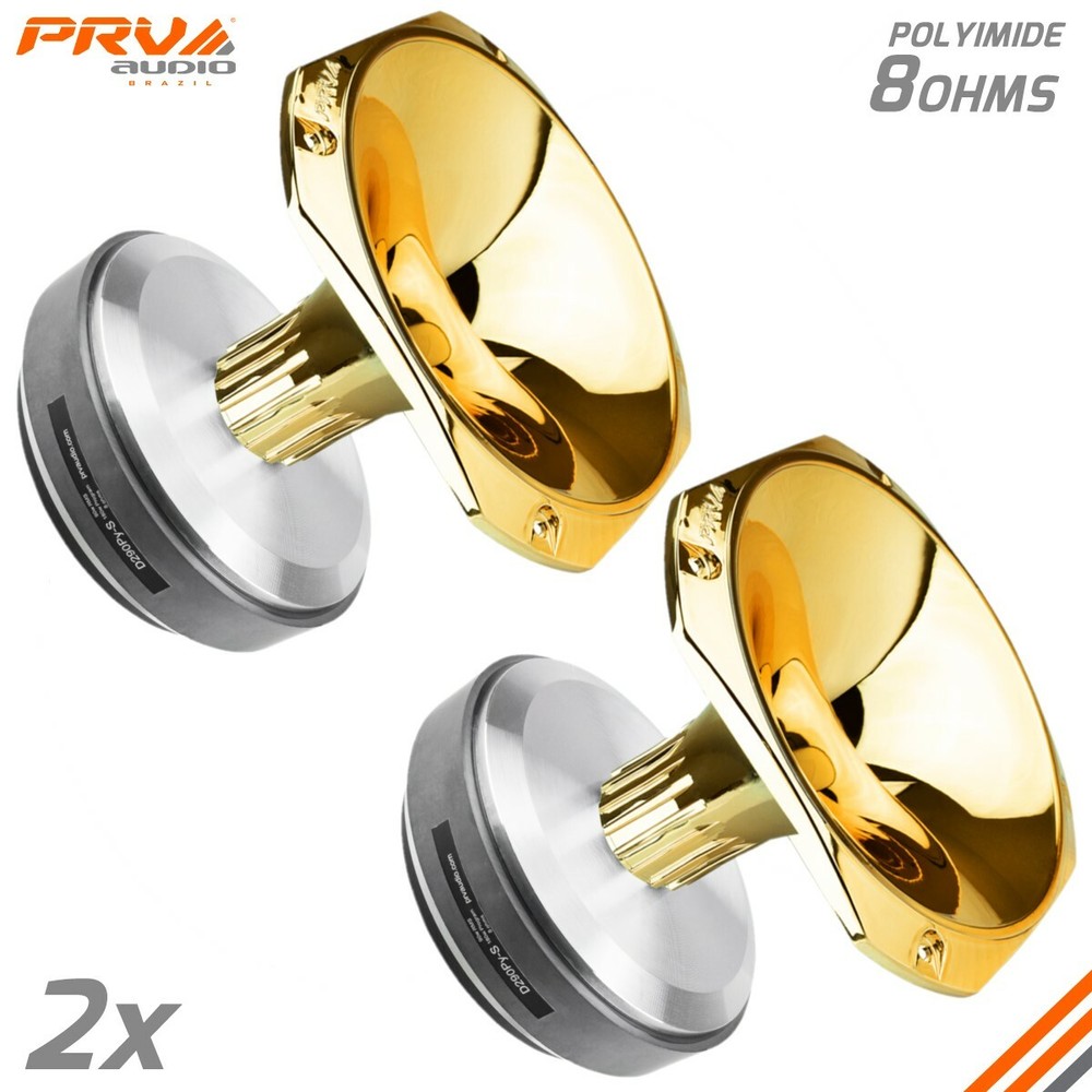2x PRV Audio D290Py-S 1" Exit Compression Driver PRO Audio + WGP14-25 Gold Horn