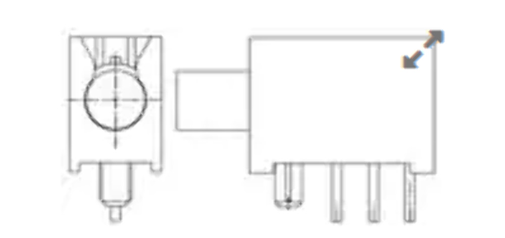551-0001-860 LED Circuit Board Indicators 3MM SGL Level Right Angle