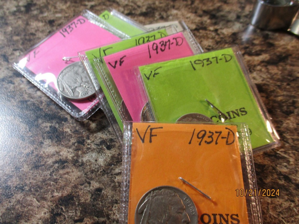 1937-D BUFFALO NICKEL VF TT