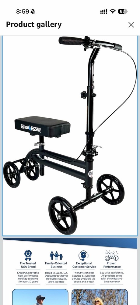 Knee Scooter Steerable