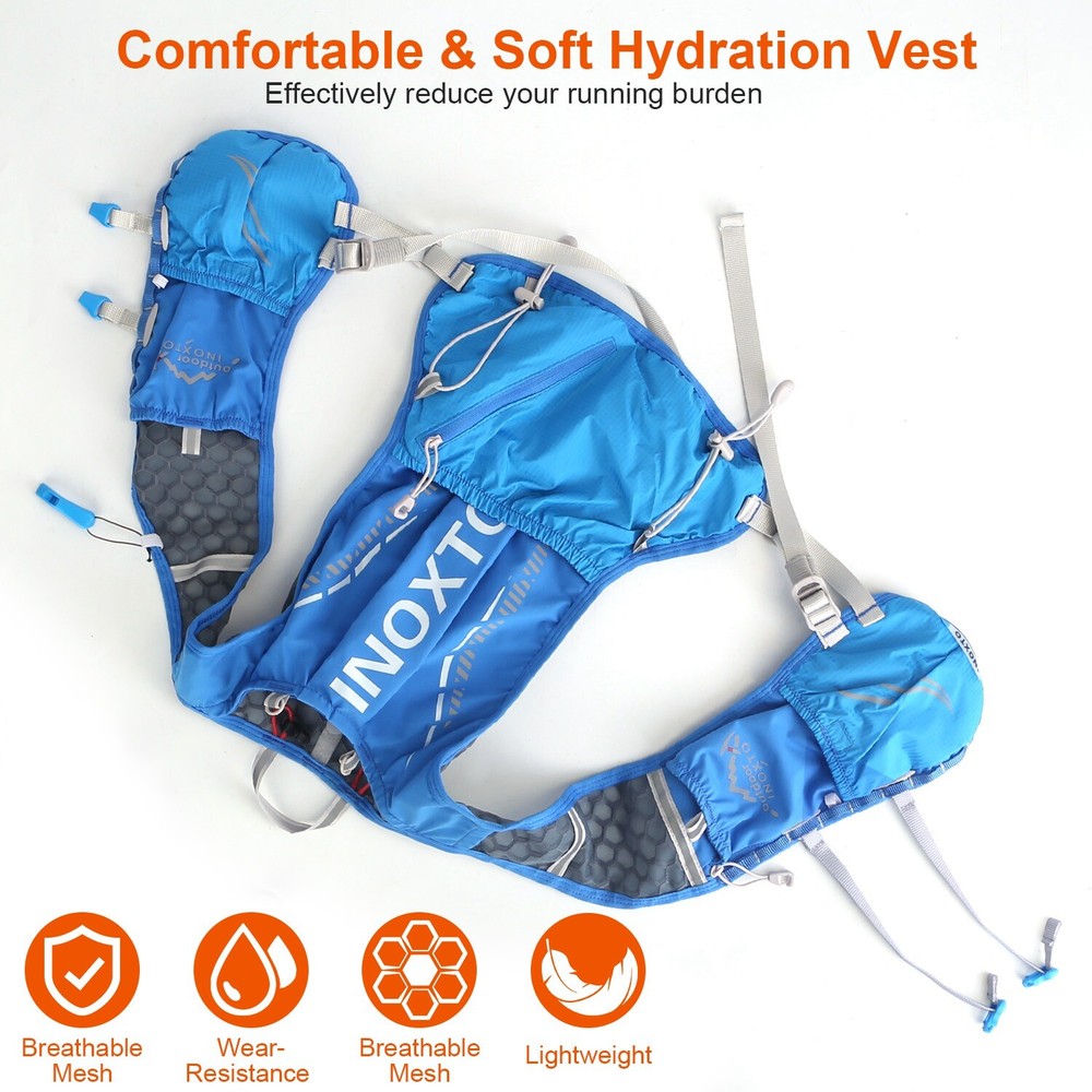 Sport Hydration Vest Running Backpack Storage Bagwith Water Bladder Adjustable