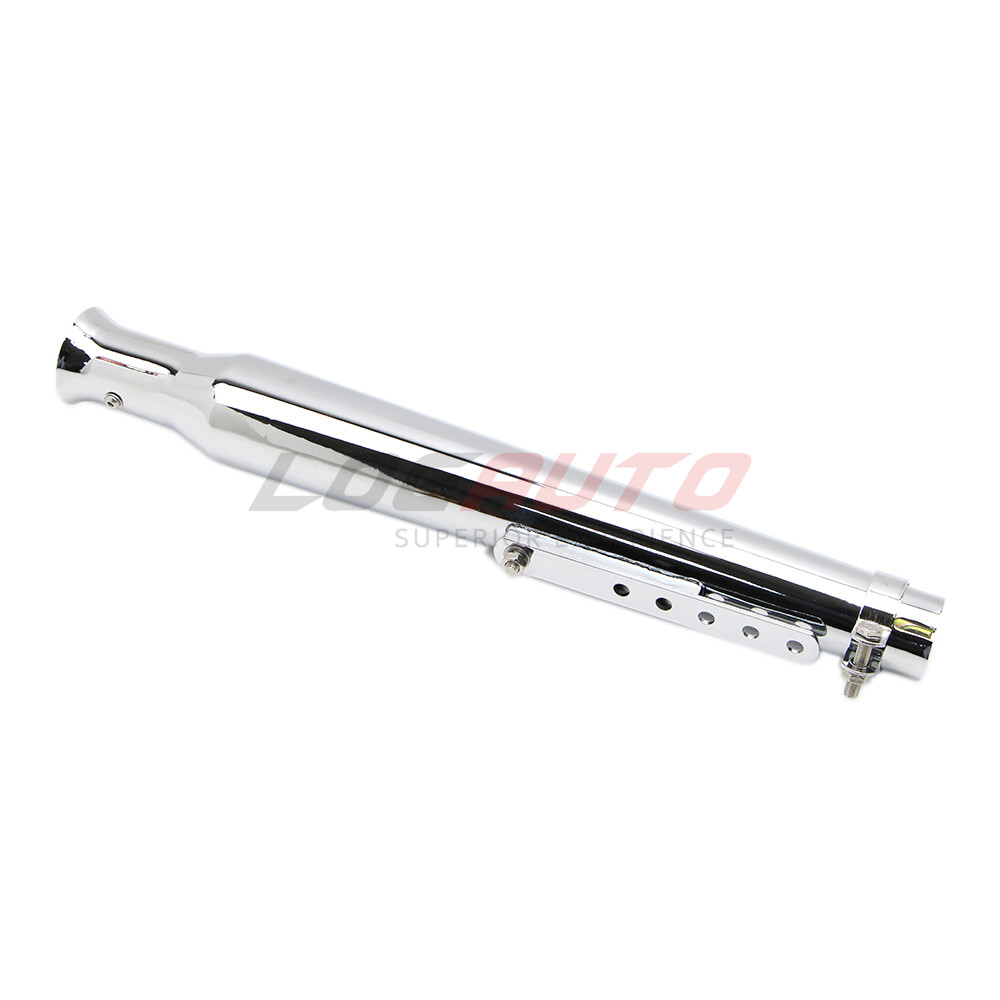 For Harley Cafe Bobber Chopper Motorcycle Exhaust Muffler Megaphone Pipe Silver