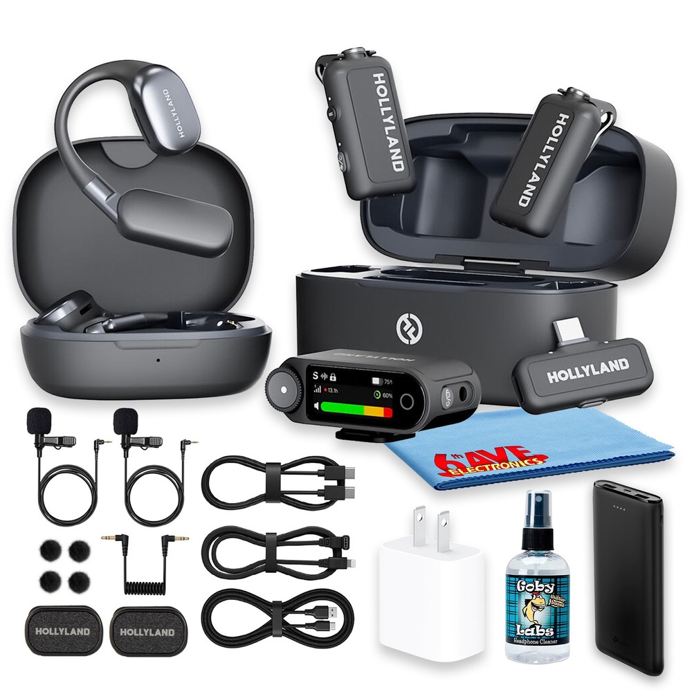 Hollyland LARK MAX 2 Ultimate Combo Dual Wireless Microphone Bundle
