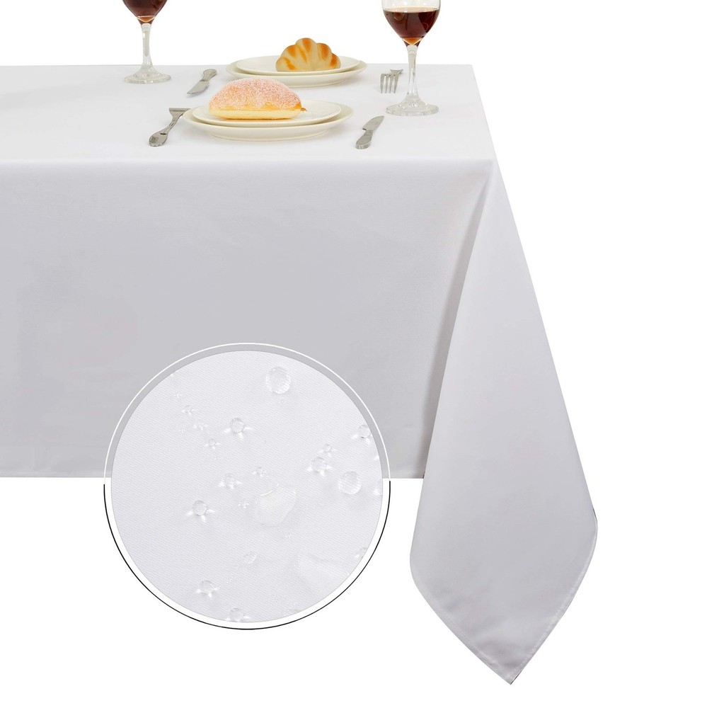 Obstal 210GSM Rectangle Table Cloth, Water Resistance Microfiber Tablecloth, ...