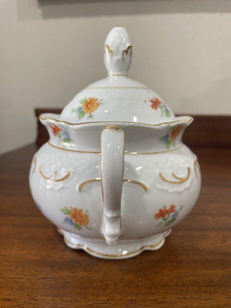 Schumann Bavaria Sugar Bowl Floral Pattern Preowned