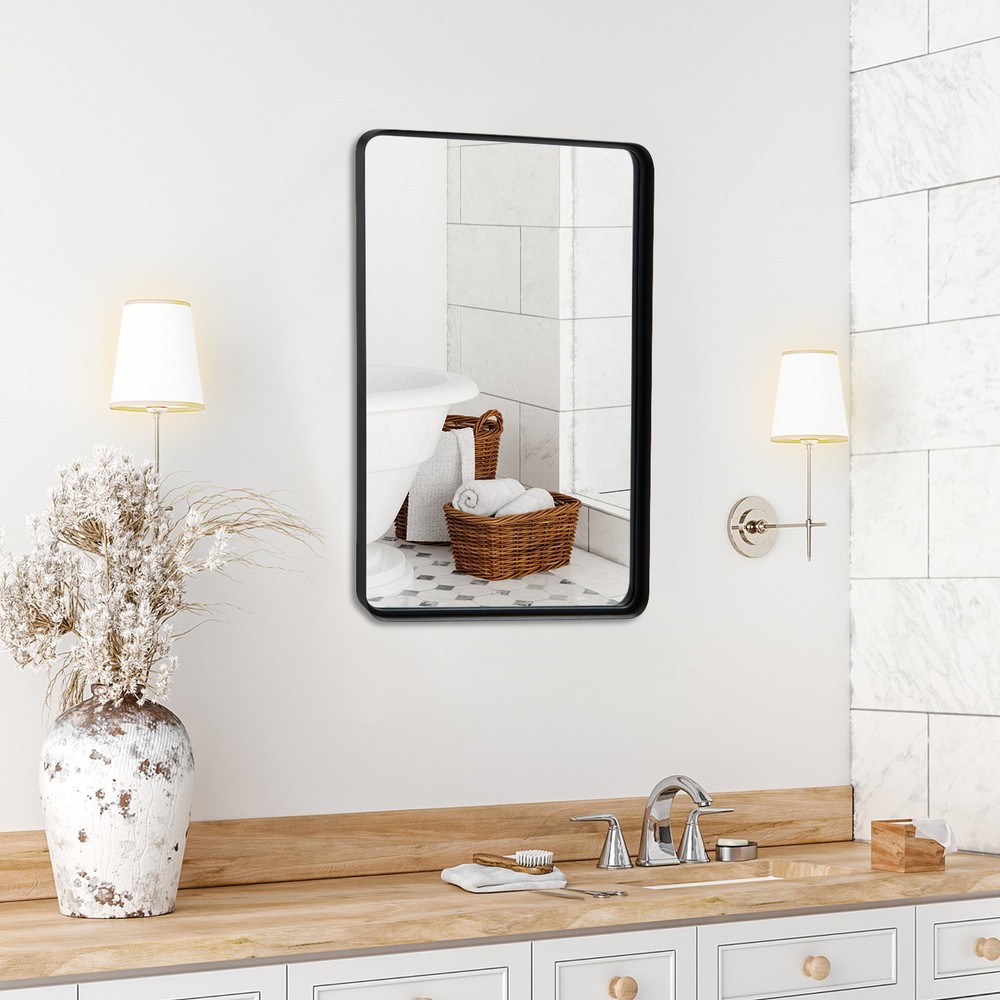 36"X24" Wall Mount Bathroom Mirror Rectangular Vanity Mirror Vertical Horizontal
