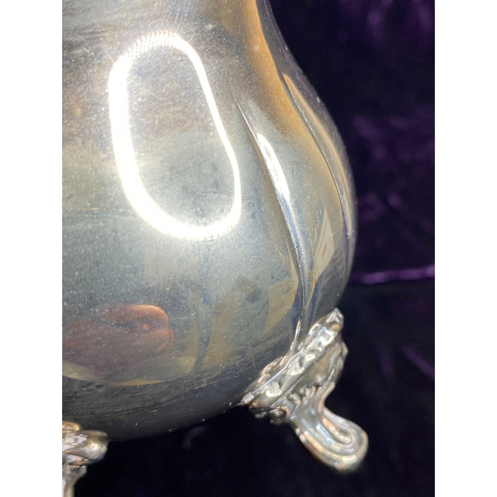Vintage Pitgrira Silver Plated Footed Creamer