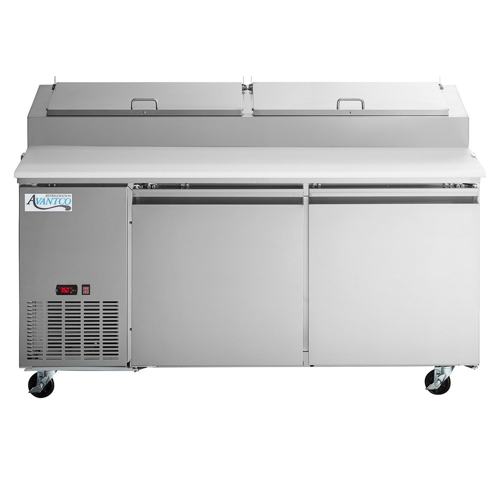 67" 2 Door Refrigerated Pizza Prep Table