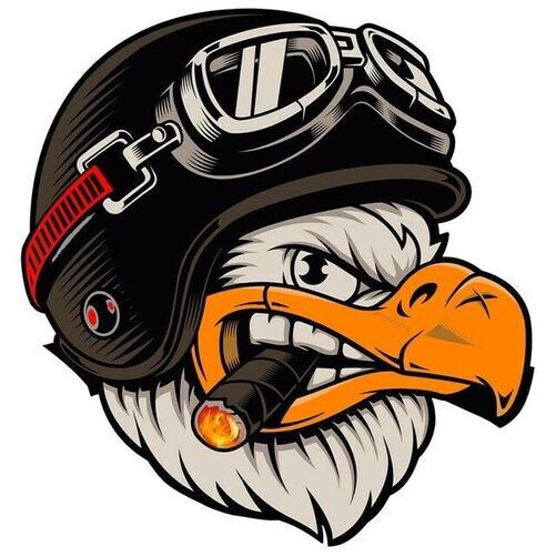 Eagle with Cigar patch for bikers, motoclub jacket, Large patch, Back patch
