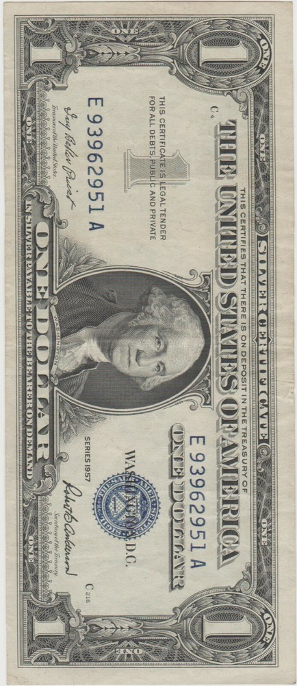 Lightly Circulated 1957 Silver Certificate