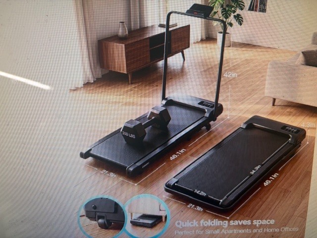 Walking Pad treadmill with incline and foldable