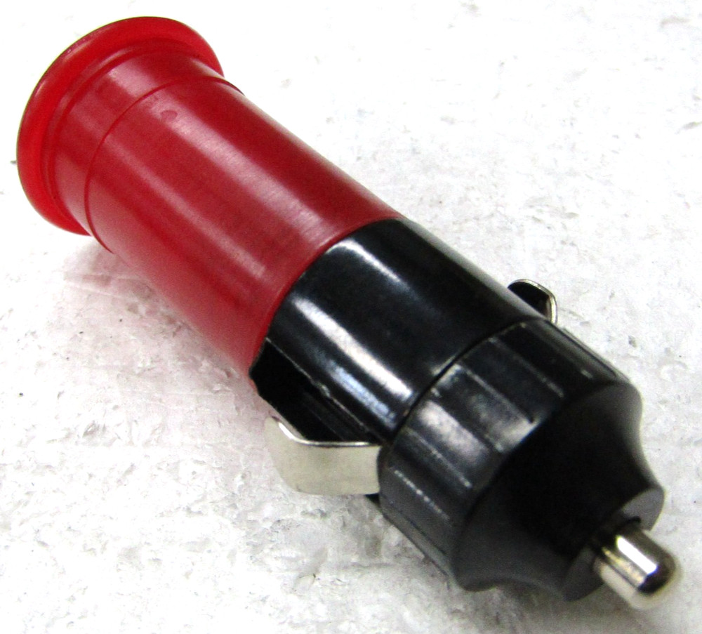 Cigarette Lighter Plug Replacement 2A Fuse Rubber Boot Red Lighter Back Bakelite