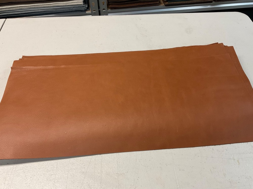 4 Cognac leathers panels 10.25”x 24”