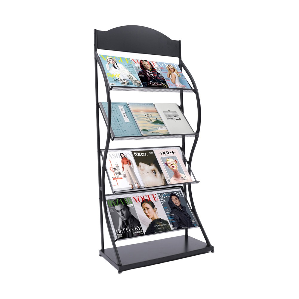 Book Shelf Rack Floor Multi-layer Storage Display Rack Newspaper Comic Display