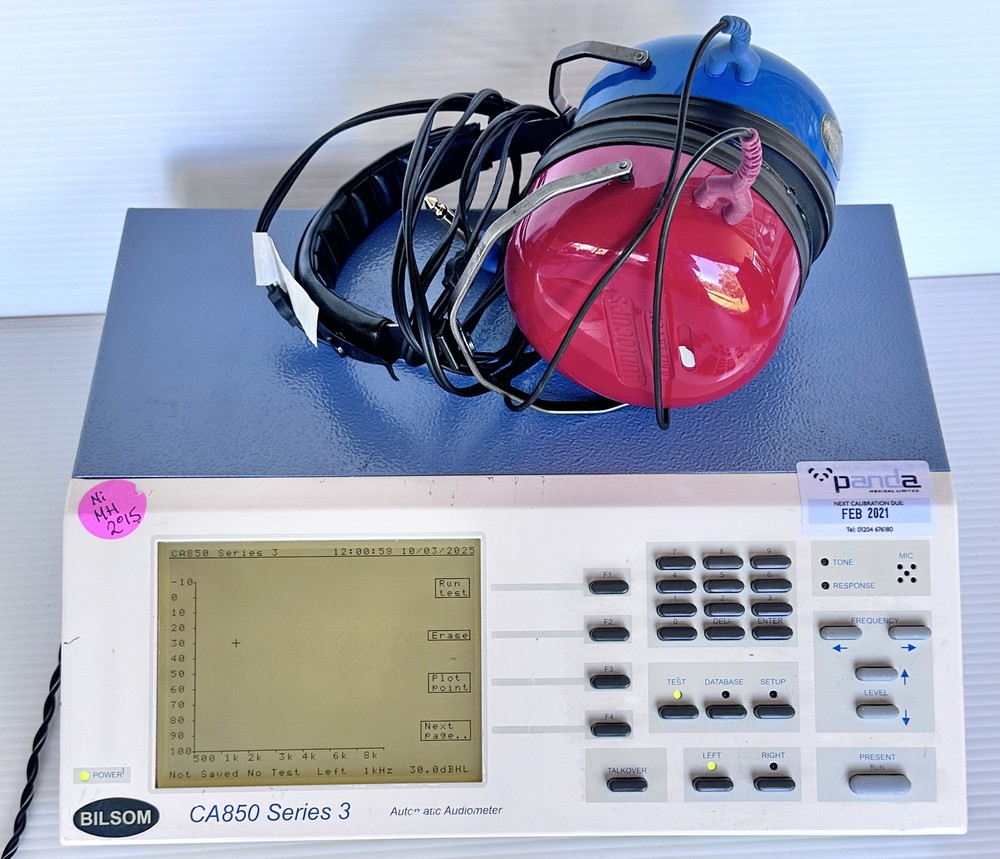 Bilsom Amplivox CA850/3 Automatic Audiometer + Printer + Audiocups COMPLETE KIT