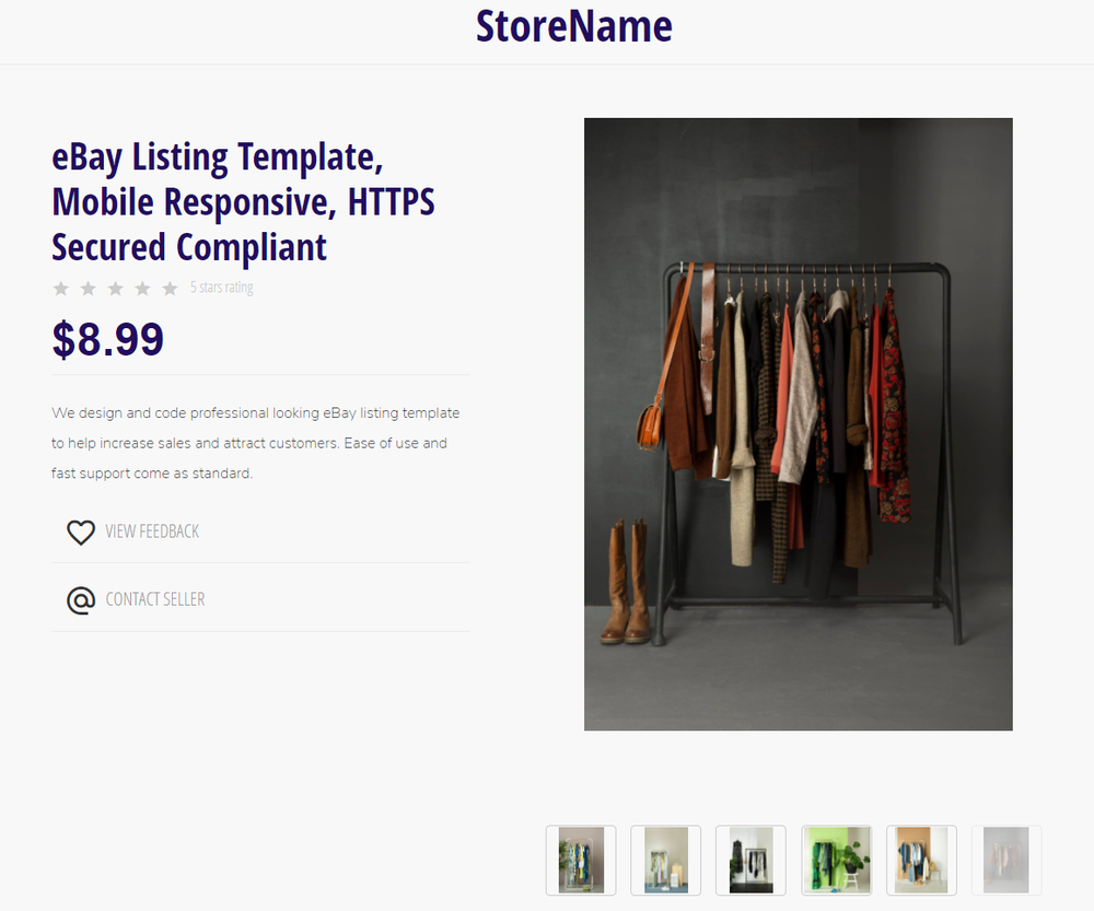 Mobile Responsive ebay Listing Template 2023 | HTTPS Secured Compliant