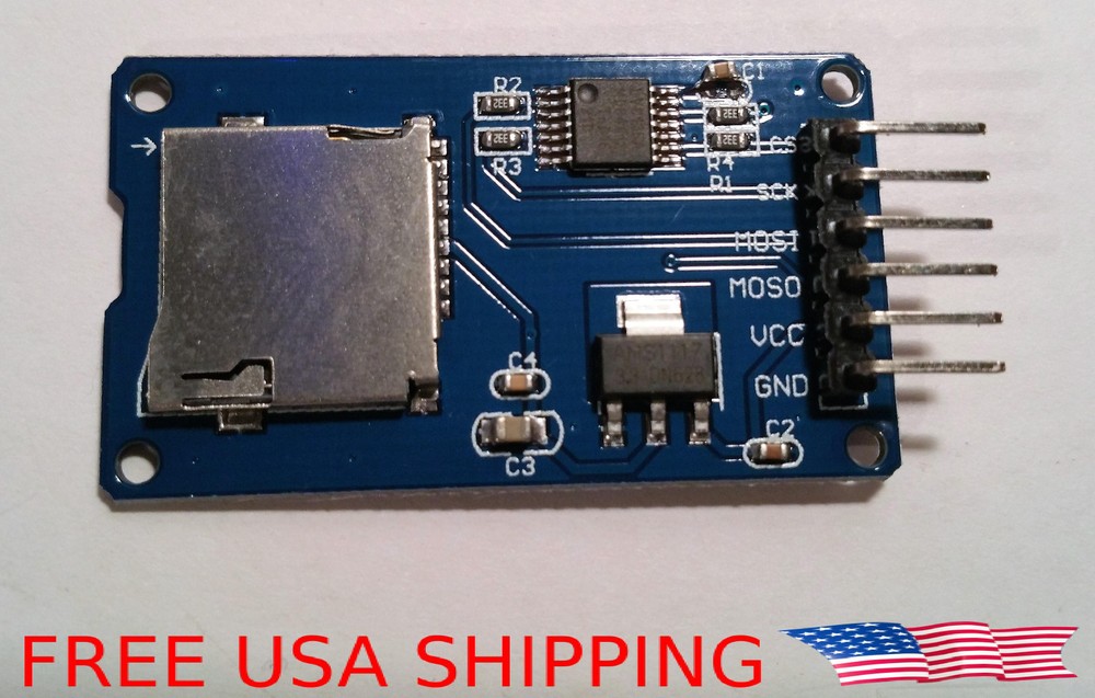 2x SPI Micro SD MicroSD Board Shield Card Reader Module Arduino ESP8266 ESP32