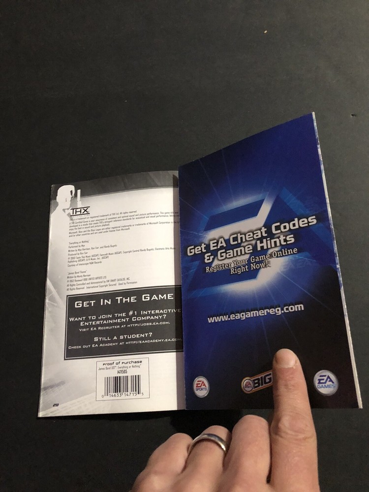 007 everything or nothing xbox Manual Only
