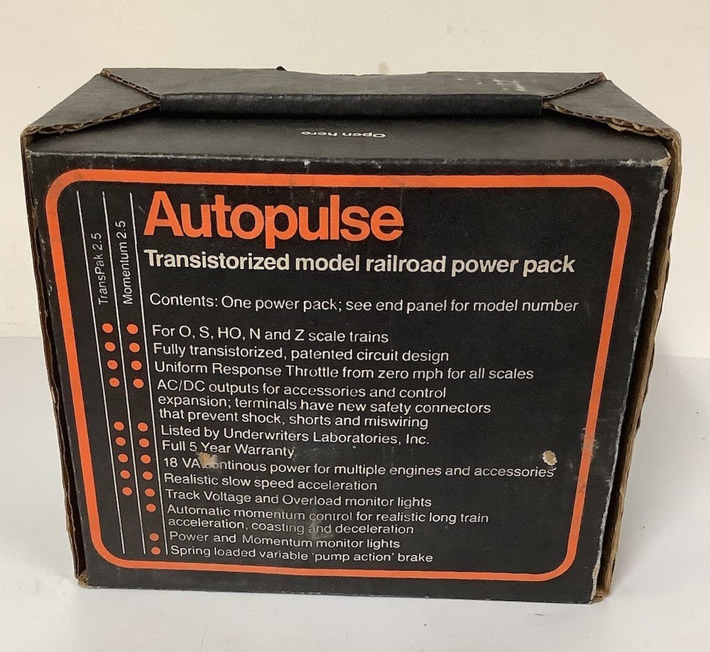 Autopulse TransPack 2.5 Model 3000 Transistorized Model Railroad Power Pack New