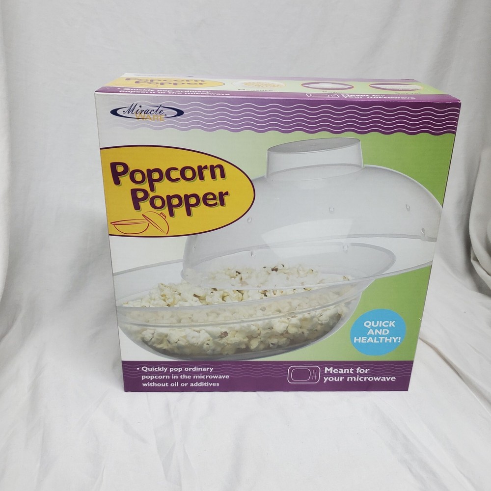 Microwave Popcorn Popper- Miracle Ware  Quick And Healthy
