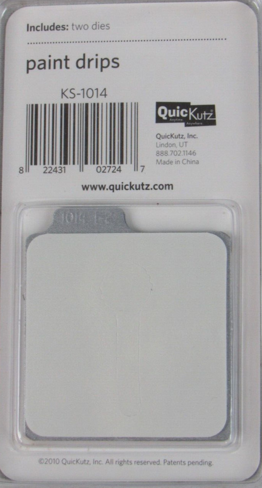 QuicKutz Paint Drips 2x2 2 cutting die KS-1014