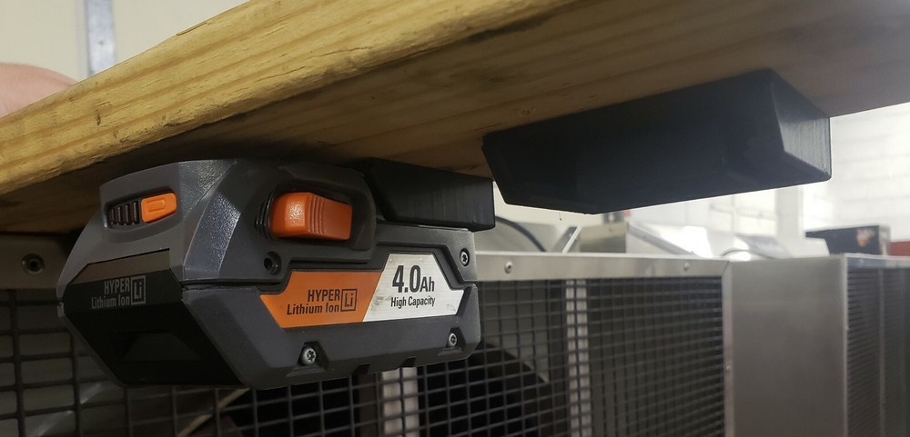 **2 Pack** Ridgid 18V Wall/Under Shelf Battery Holder Mount