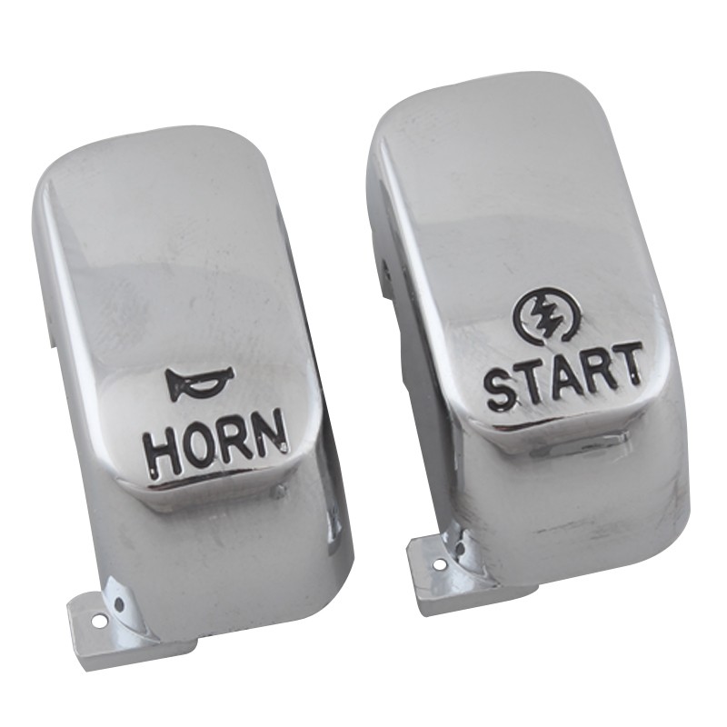 6pcs Chrome Hand Control Switch Button Cap For Harley Softail Dyna 1996-2010 US
