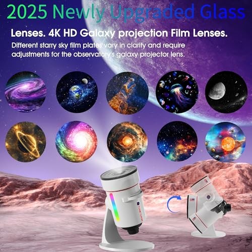 Star Projector,Galaxy Projector Upgraded Clear Lens, 10 Realistic NightLight