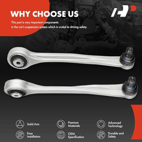2 x Front Forward Upper Control Arm with Ball Joint & Bushing, Compatible