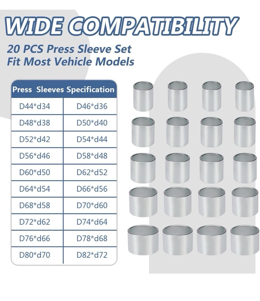 28pcs Universal Press & Pull Sleeve Remove Install Bushes Bearings & Seals Tool