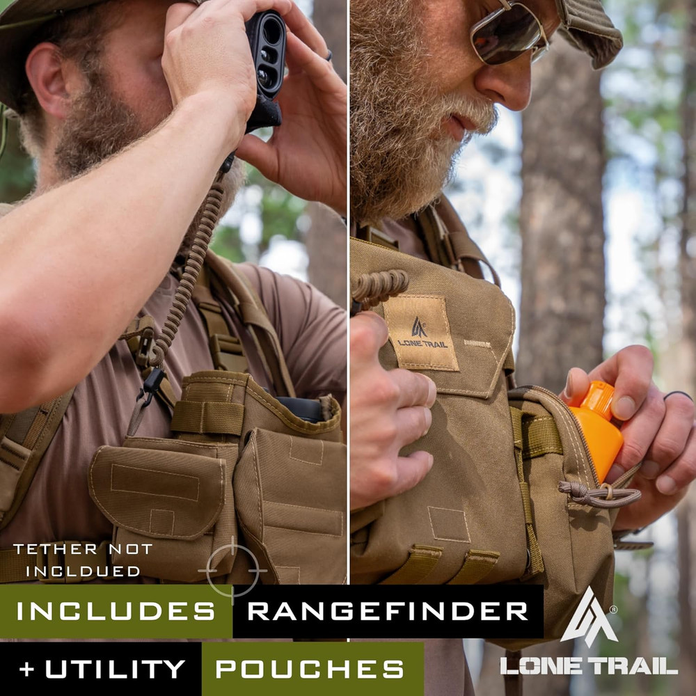 Waterproof Binocular Harness Chest Pack - Lightweight Bino Harness with Rangefin