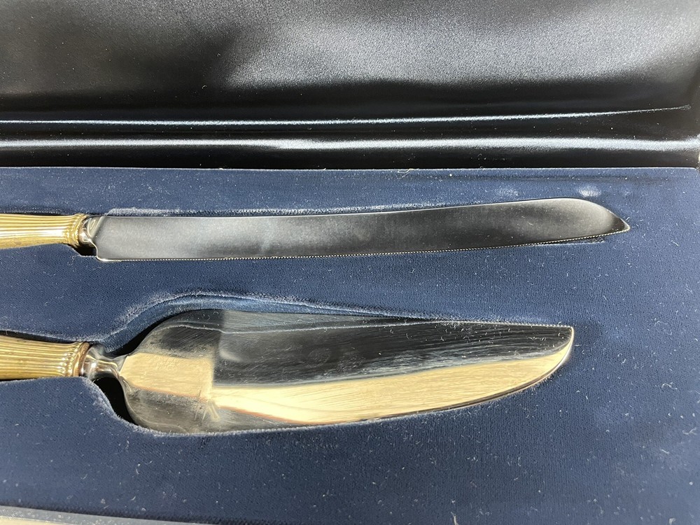 Tiffany & Co. Botanical-Lotus Pattern Sterling Silver Wedding Cake Serving Set