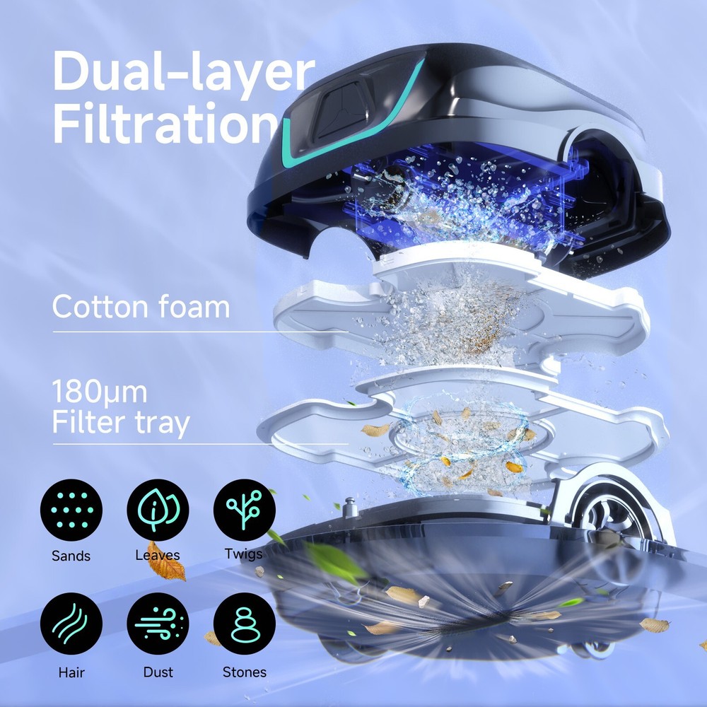 WYBOT A1 Cordless Robotic Pool Cleaner, Automatic Pool Vacuum