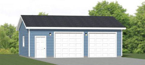 30x24 2-Car Garage -- 720 sqft -- PDF Floor Plan -- Model 1