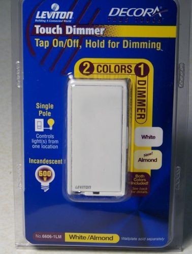 Decora True Touch Single Pole  Lighted Light Dimmer Switch White 6606-1LM