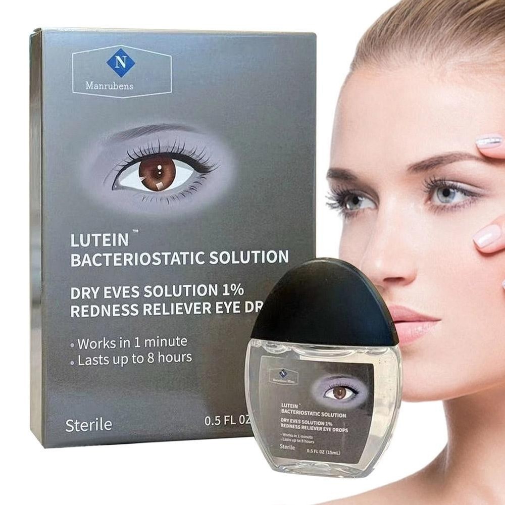 Bacteriostatic Solution, Dry Eves Solution 1% Redness Eye Reliever Drops B5T2