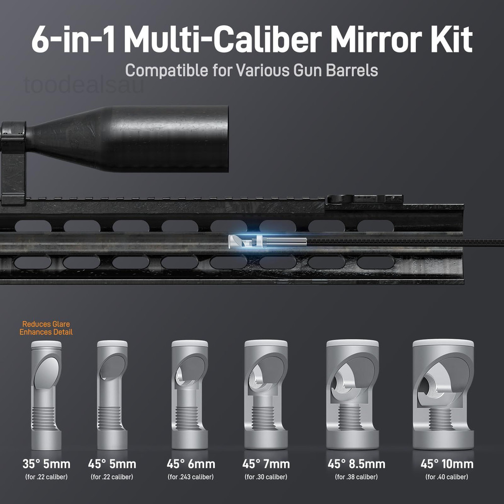 Rifle Borescope for Phone & PC, USB C Bore Scope Camera with black