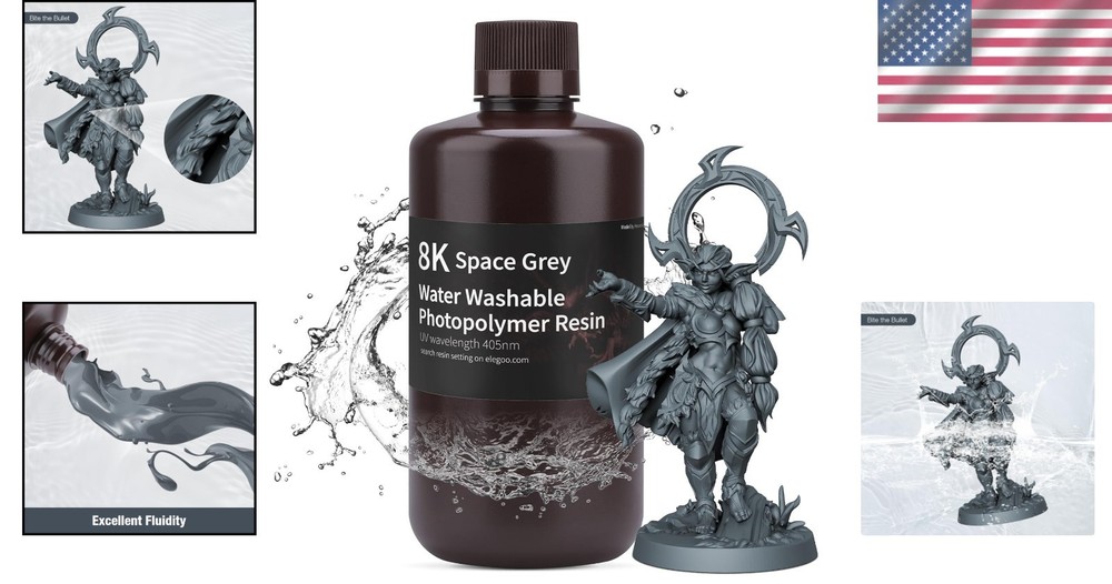 8K Water Washable Resin for MSLA Printers
