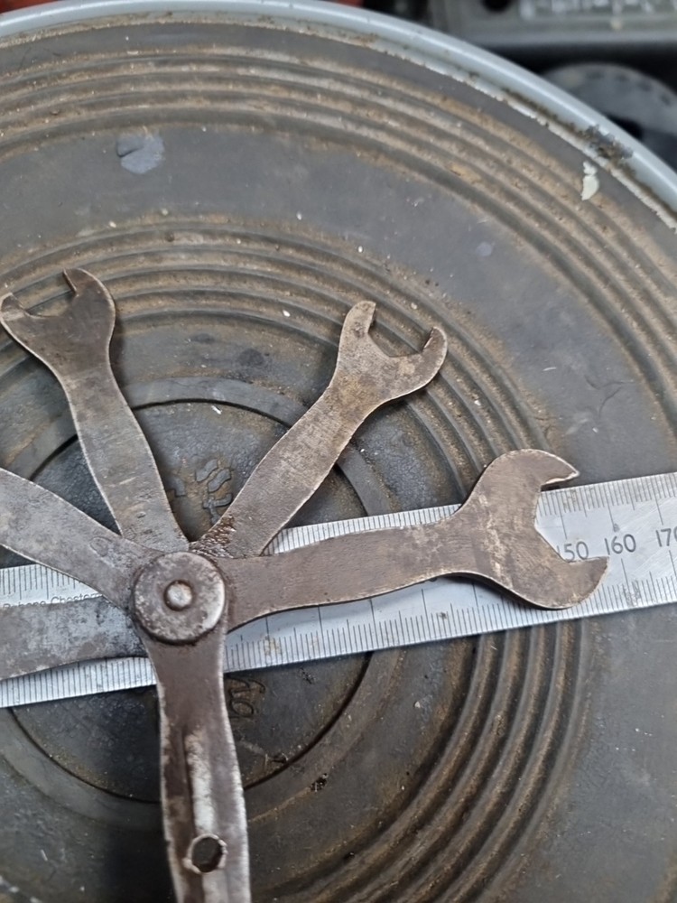 Vintage cycle Multi Tool Spanner, Screwdriver Tyre Lever Tools