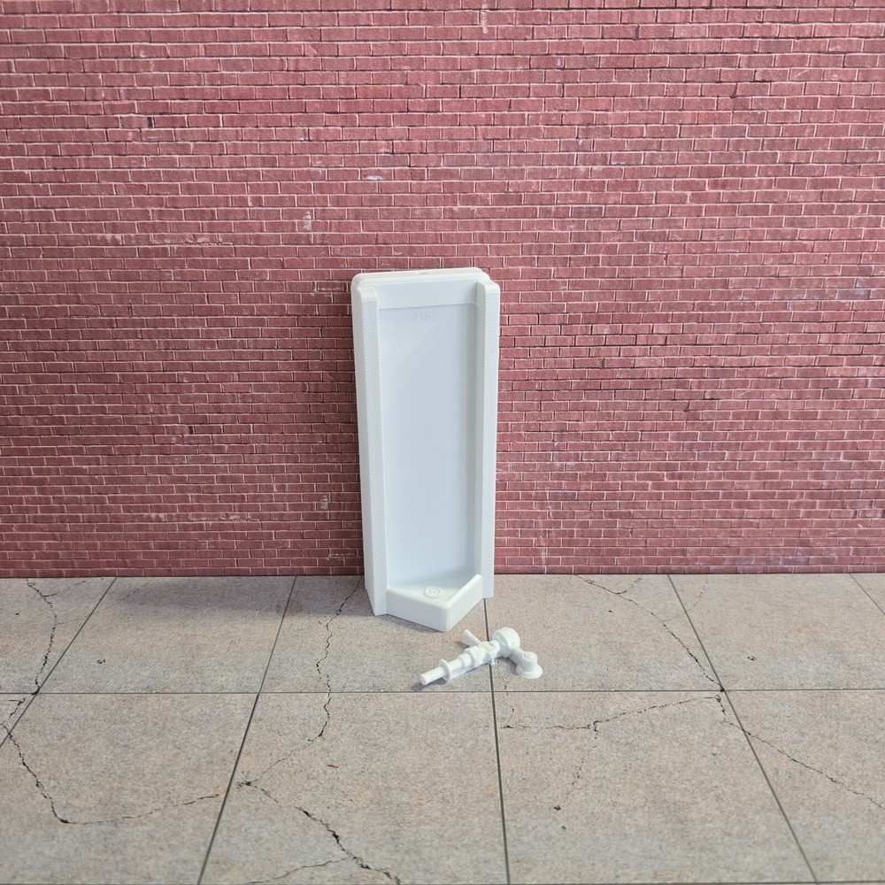 Urinal 1/10 Scale Model Prop Display Dollhouse Diorama Accessory