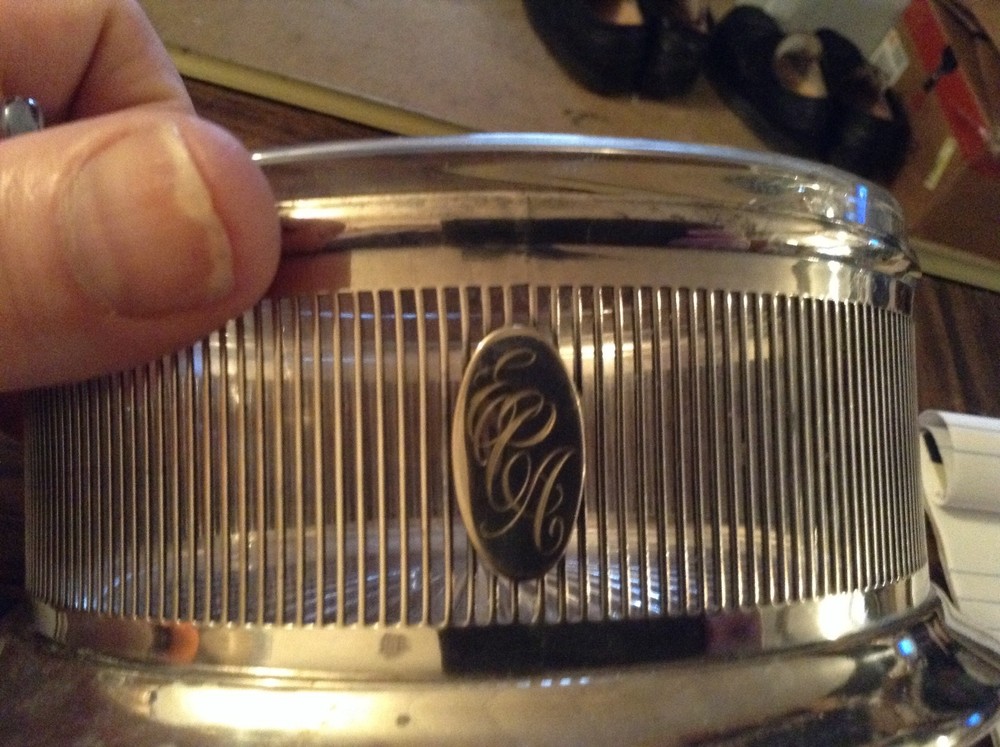 Silver plate and glass dish