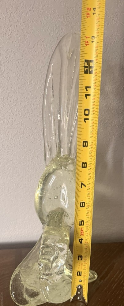 Vintage Green Glass Parrot