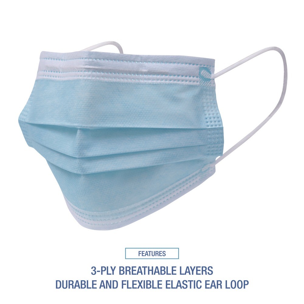 Boardwalk MS2000 3-Ply General Use Face Mask - Blue (2000/Carton) New