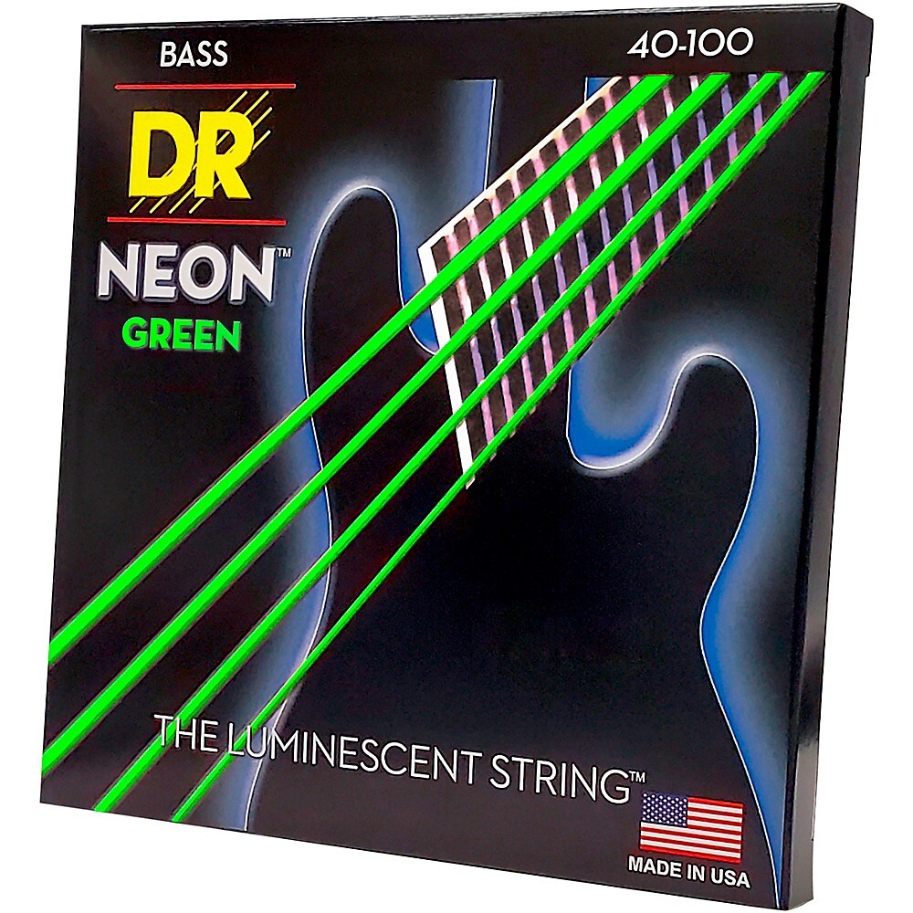 DR Strings NEON Hi-Def Green Bass SuperStrings Light 4-String